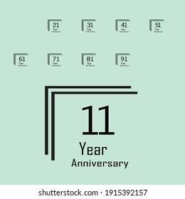 Set Anniversary Modern Stamp Seal for Birthday Wedding Party