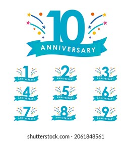 Plantilla de número de Aniversario