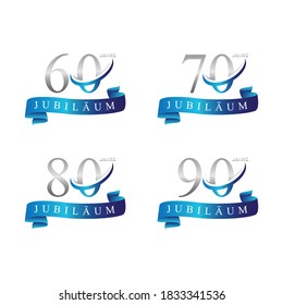 Jubiläumsring-Logo, Vektorblau