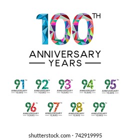 set anniversary years