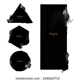 Set of Announcement Badge templates design illustration