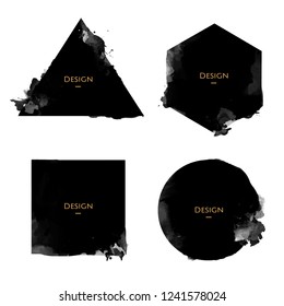 Set of Announcement Badge Templates Design Illustration