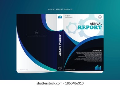 Set annual report double sides for business