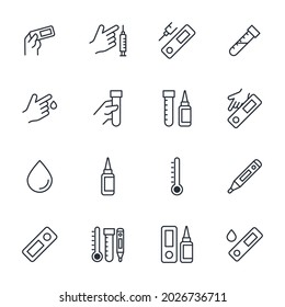 Set von Antibody Test Kit-Elementen Symbolvorlage für Grafik- und Webdesign-Kollektion Logo Vektorgrafik