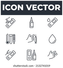 set of Antibody Test Kit elements symbol template for graphic and web design collection logo vector illustration