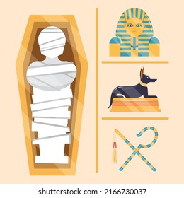 set of antique egypt design