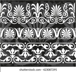 Set antique greek ornaments