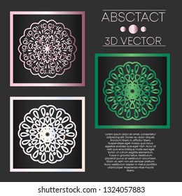Set of Anti-Stress Therapy Pattern. Mandala. For Design Backgrounds. Vector Illustration. Can Be Used For Textile, Greeting Card, Coloring Book, Phone Case Print.