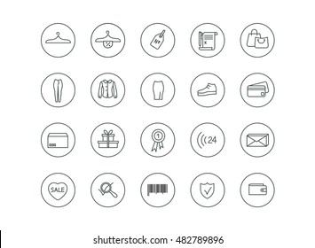 Set for any kind of clothes store or for orders on the web site, shopping discounts