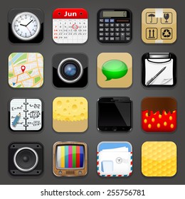 Set of app vector icons