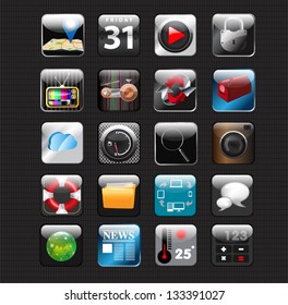 set of app vector icons vector design.