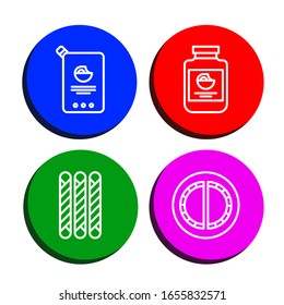 Set of appetizer icons. Such as Mayonnaise, Grissini, Cheburek , appetizer icons