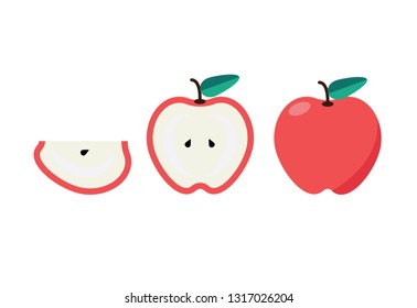 Set of apple fruit