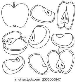 Set apple halves 