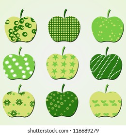 Set of apple icon