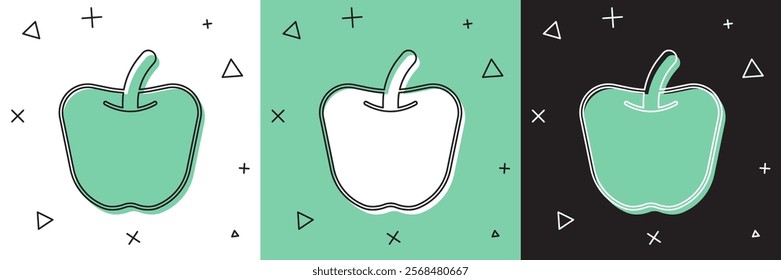 Set Apple icon isolated Set background. Excess weight. Healthy diet menu. Fitness diet apple.  Vector