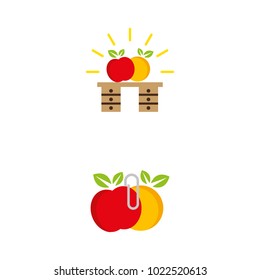 A set of apple icons