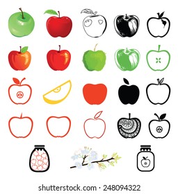 Set of apple icons