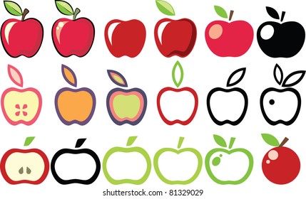 set of apple icons