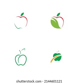set of Apple  logo illustration design template