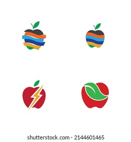 conjunto de plantillas de diseño de ilustración de logotipo de Apple