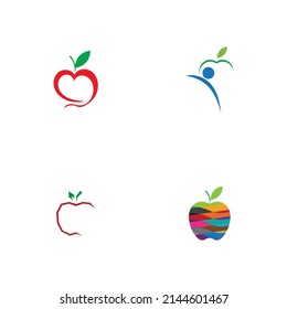 conjunto de plantillas de diseño de ilustración de logotipo de Apple