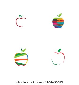 conjunto de plantillas de diseño de ilustración de logotipo de Apple