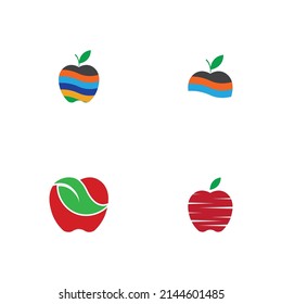 conjunto de plantillas de diseño de ilustración de logotipo de Apple