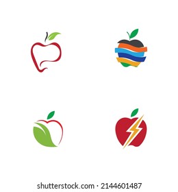 conjunto de plantillas de diseño de ilustración de logotipo de Apple