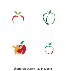 conjunto de plantillas de diseño de ilustración de logotipo de Apple