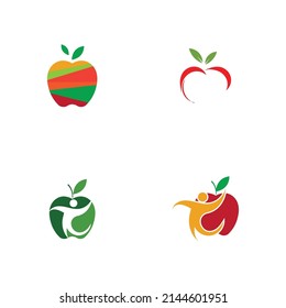 conjunto de plantillas de diseño de ilustración de logotipo de Apple