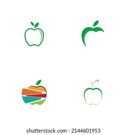 conjunto de plantillas de diseño de ilustración de logotipo de Apple