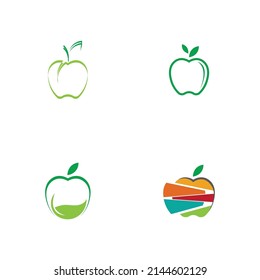 set of Apple  logo illustration design template