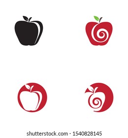 set of Apple vector illustration design icon logo template