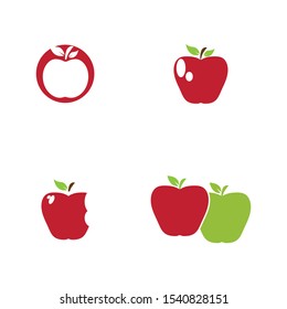 set of Apple vector illustration design icon logo template