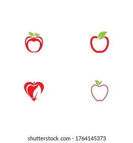 Set Apple vector illustration design icon logo template