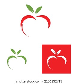 set of Apple vector illustration logo template