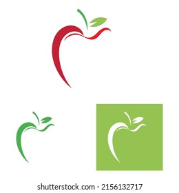 set of Apple vector illustration logo template