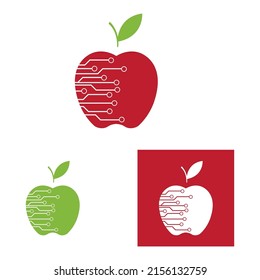 set of Apple vector illustration logo template