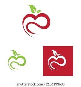 set of Apple vector illustration logo template