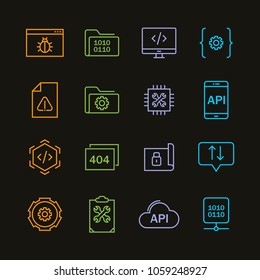 Set of application elements. App icon. Data logo.