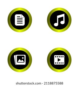 a set of application icon design illustrations on gadgets, phones, etc.