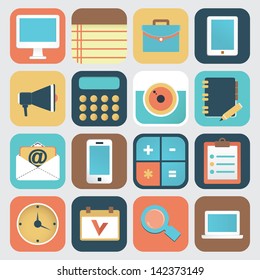 Set of application of social media. Flat icons - vector icons