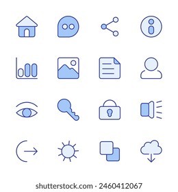 set of application and website support icons