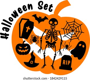 set of applications for the Halloween holiday