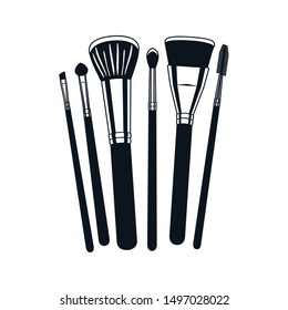 set of applicators and eyelashes make up brushes accessories