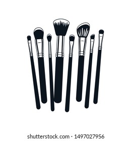 set of applicators make up brushes accessories