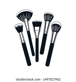 set of applicators make up brushes accessories