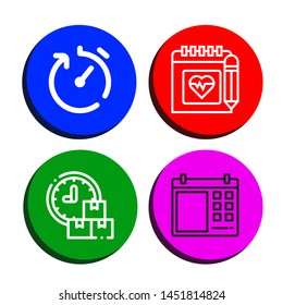 Set of appointment icons such as Delivery time, Schedule, Planner , appointment
