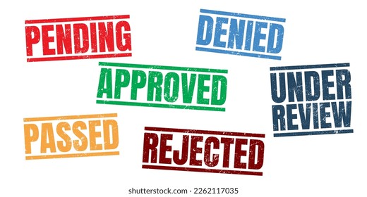 Set of approval grunge rubber stamps, grunge vector, graphic design